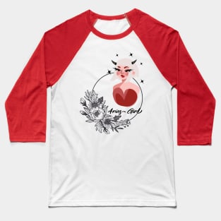 Aries Girl Baseball T-Shirt